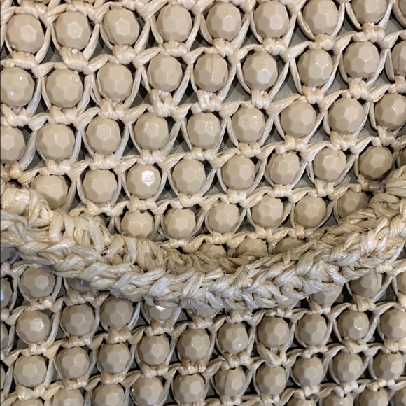 Vintage LEFCORT Elegant Cream Beaded Handbag - Picture 9 of 16